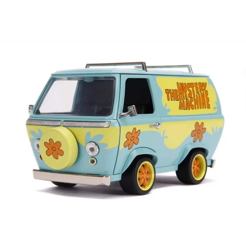 SCOOBY DOO MYSTERY VAN SET FORMAT DIN DUBITA METALICĂ SCARA 1:24 ȘI 2 FIGURINE SCOOBY DOO ȘI SHAGGY