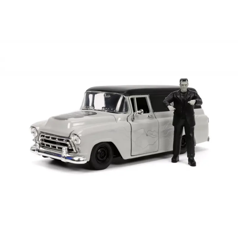 SET MAȘINUȚĂ 1957 CHEVY SUBURBAN ȘI FIGURINĂ FRANKENSTEIN