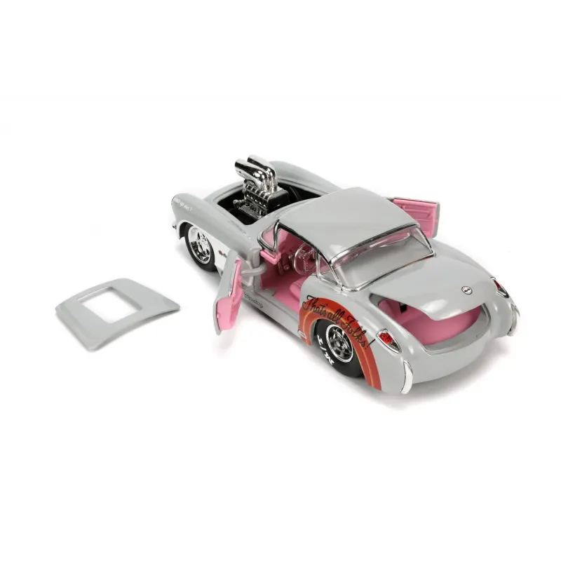 Set figurină + machetă auto Jada - DISNEY Bugs Bunny + 1957 CHEVROLET CORVETTE [1:24]
