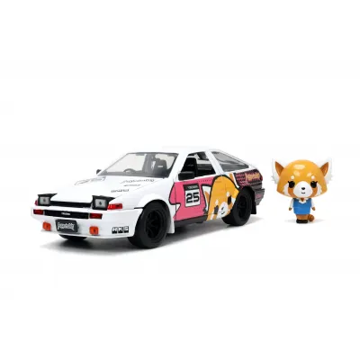 Set figurină + machetă auto Jada - DISNEY Aggretsuko + TOYOTA Trueno [1:24]