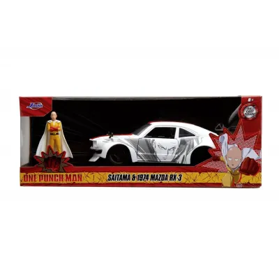 Set figurină + machetă auto Jada - ONE PUNCH MAN Saitama + MAZDA RX3