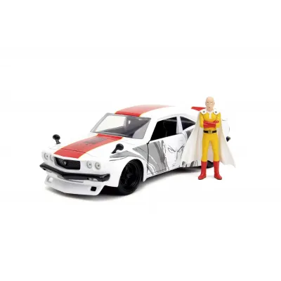 Set figurină + machetă auto Jada - ONE PUNCH MAN Saitama + MAZDA RX3