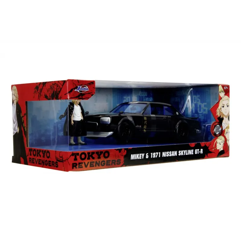Set figurină + machetă auto Jada - TOKYO REVENGERS + NISSAN Skyline GT-R [1:24]