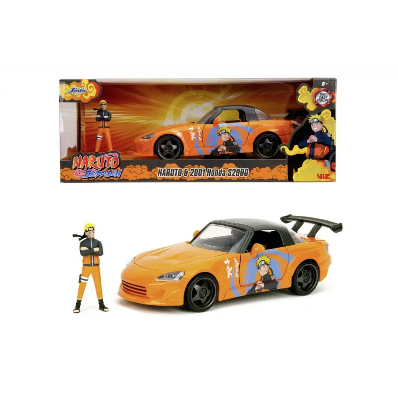Set figurină + machetă auto Jada - NARUTO + HONDA S2000 2001 [1:24]