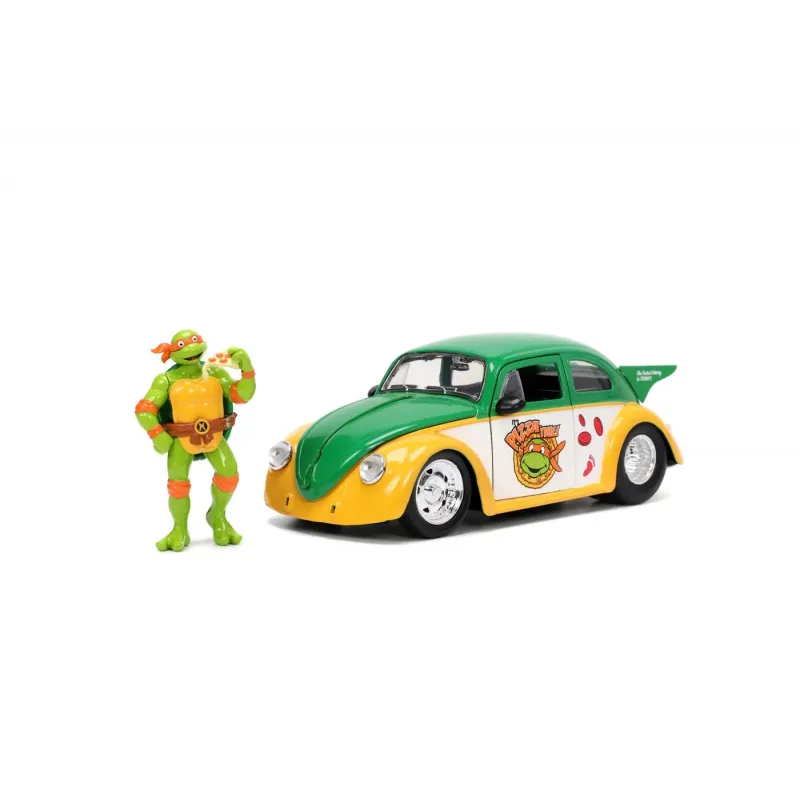 JADA MAȘINUȚĂ METALICĂ TESTOASELE NINJA 1959 VOLKSWAGEN DRAG BEETLE 1:24