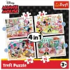 PUZZLE TREFL 4IN1 MINNIE MOUSE ȘI PRIETENII EI