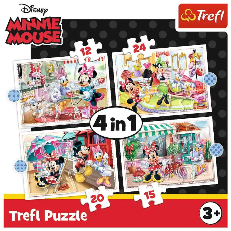 PUZZLE TREFL 4IN1 MINNIE MOUSE ȘI PRIETENII EI
