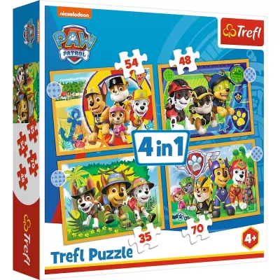 PUZZLE TREFL 4IN1 PATRULA CĂȚELUSILOR - SARBATORILE