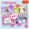 PUZZLE TREFL 4IN1 PISICUTELE DRAGALASE