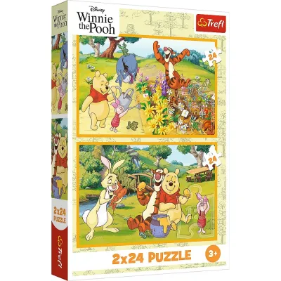 PUZZLE TREFL 2X24 DISNEY WINNIE THE POOH ZI DE JOACĂ CU WINNIE ȘI PRIETENII