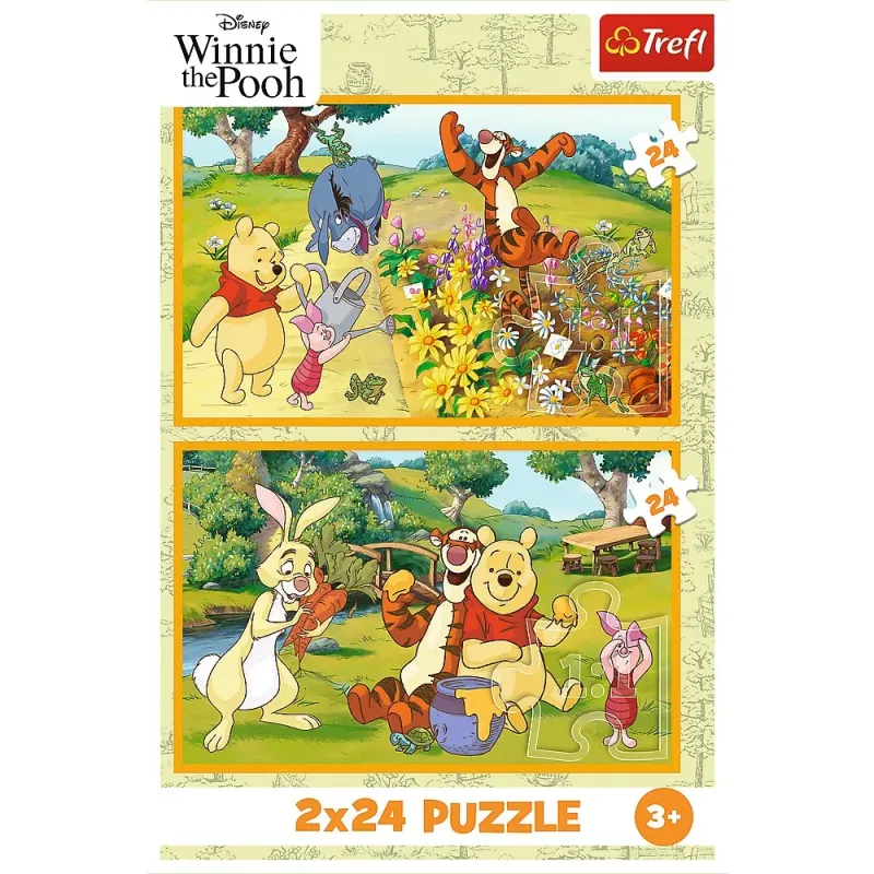 PUZZLE TREFL 2X24 DISNEY WINNIE THE POOH ZI DE JOACĂ CU WINNIE ȘI PRIETENII