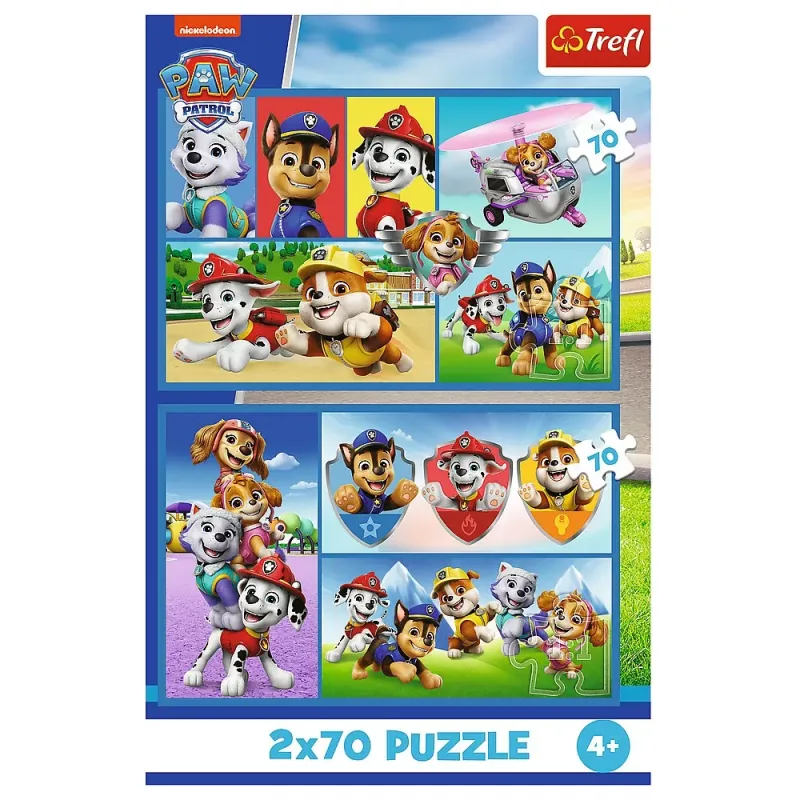 PUZZLE TREFL 2X70 PATRULA CĂȚELUSILOR ECHIPA CĂȚELUSILOR