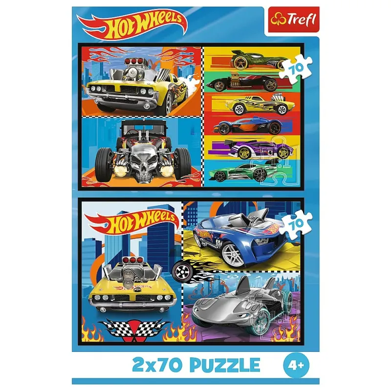 PUZZLE TREFL 2X70 HOT WHEELS MASINI
