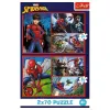 PUZZLE TREFL 2X70 MARVEL SPIDER-MAN AVENTURILE LUI SPIDER-MAN