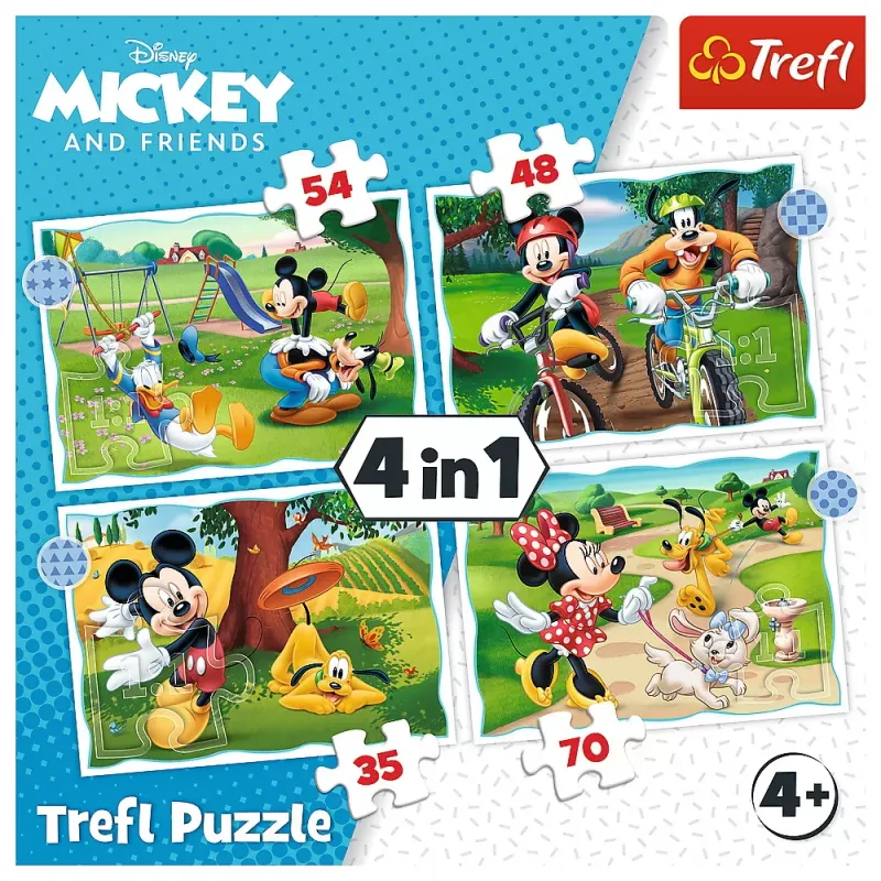 PUZZLE TREFL 4IN1 MICKEY MOUSE ZIUA DEOSEBITA