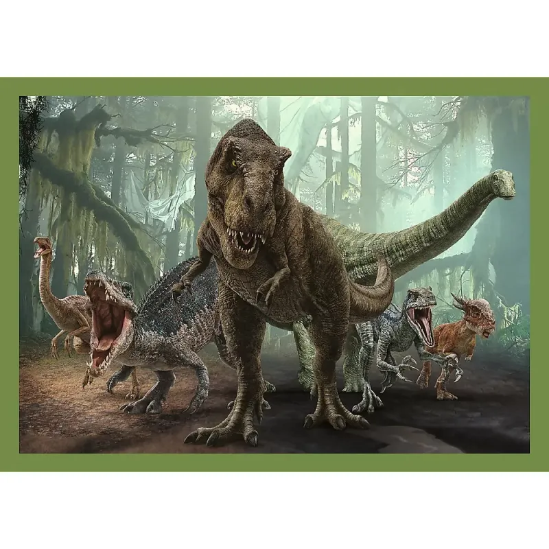 PUZZLE TREFL JURASSIC WORLD 4IN1 IN LUMEA DINOZAURILOR