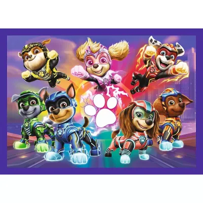 PUZZLE TREFL 4IN1 PATRULA CĂȚELUSILOR MIGHTY MOVIE EROII