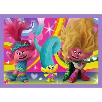 PUZZLES 4IN1 TROLII AVENTURILE TROLILOR COLORATI