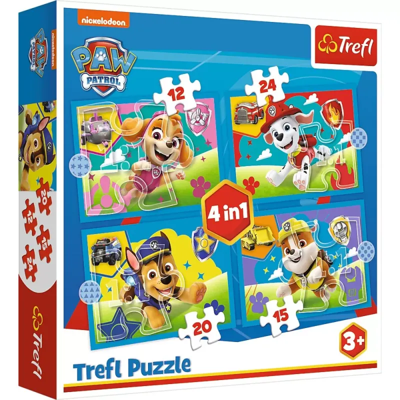 PUZZLE TREFL 4IN1 PATRULA CĂȚELUSILOR ECHIPA