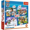 PUZZLE TREFL 4IN1 PATRULA CĂȚELUSILOR ACTIVITĂȚILE ZILNICE ALE ECHIPEI