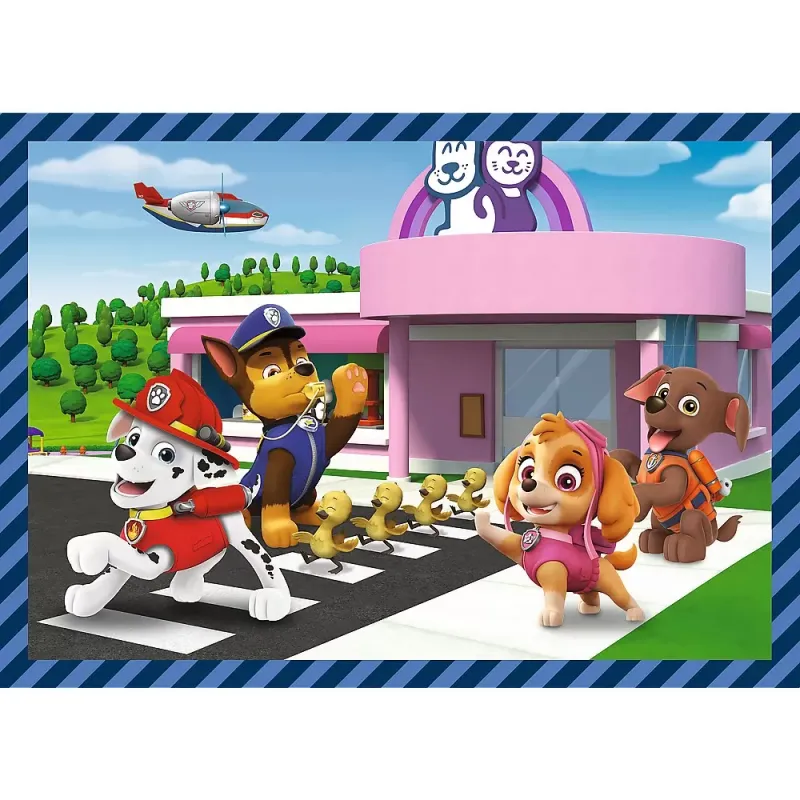 PUZZLE TREFL 4IN1 PATRULA CĂȚELUSILOR ACTIVITĂȚILE ZILNICE ALE ECHIPEI