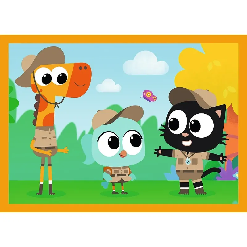 PUZZLE TREFL 4IN1 PLANETA MILO INTALNIRE CU MILO ȘI PRIETENII