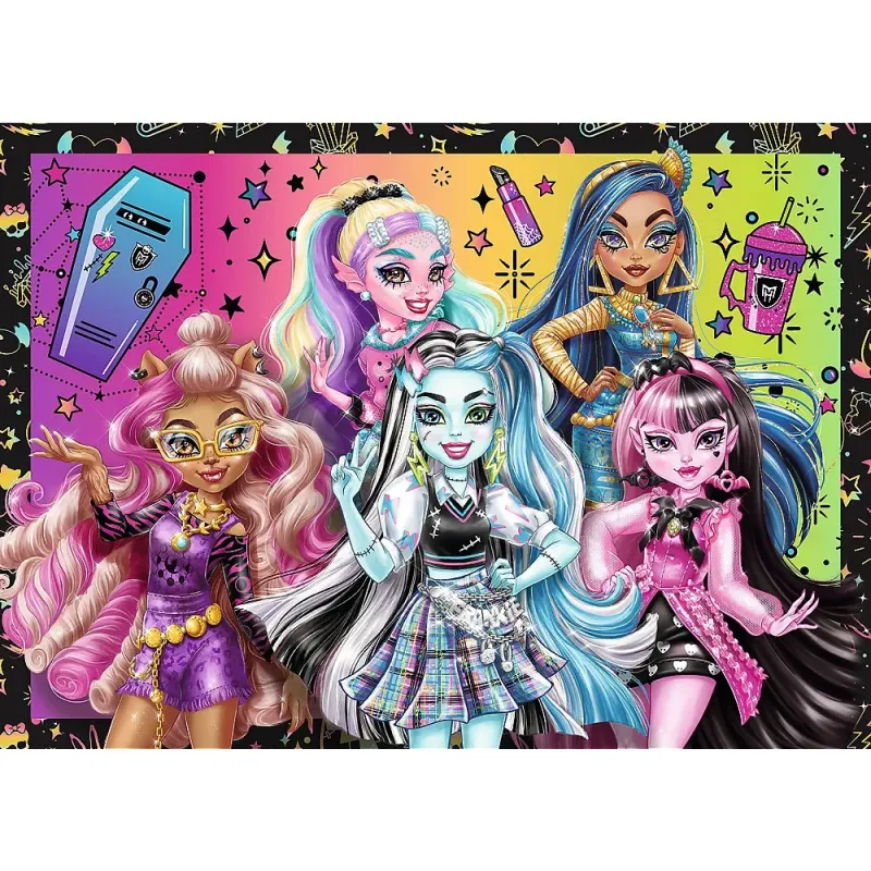 PUZZLE TREFL 4IN1 MONSTER HIGH O ZI ELECTRIZANTA