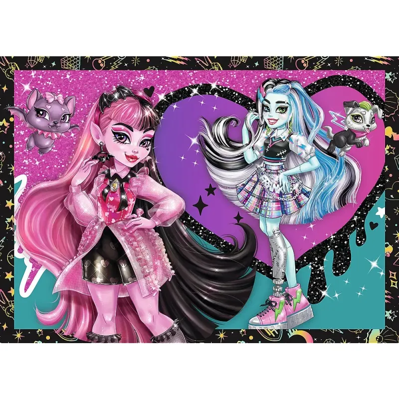 PUZZLE TREFL 4IN1 MONSTER HIGH O ZI ELECTRIZANTA