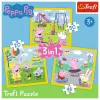 PUZZLE TREFL 3IN1 PEPPA PIG O ZI ANIVERSARA
