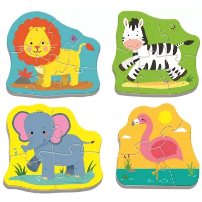 PUZZLE TREFL BABY CLASIC ANIMALE SAFARI 8 PIESE
