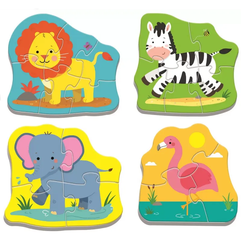 PUZZLE TREFL BABY CLASIC ANIMALE SAFARI 8 PIESE
