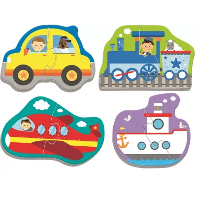 PUZZLE TREFL BABY CLASIC VEHICULE PENTRU TRANSPORT 8 PIESE