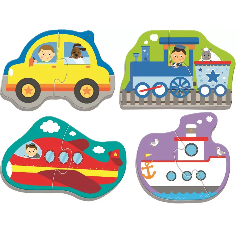 PUZZLE TREFL BABY CLASIC VEHICULE PENTRU TRANSPORT 8 PIESE