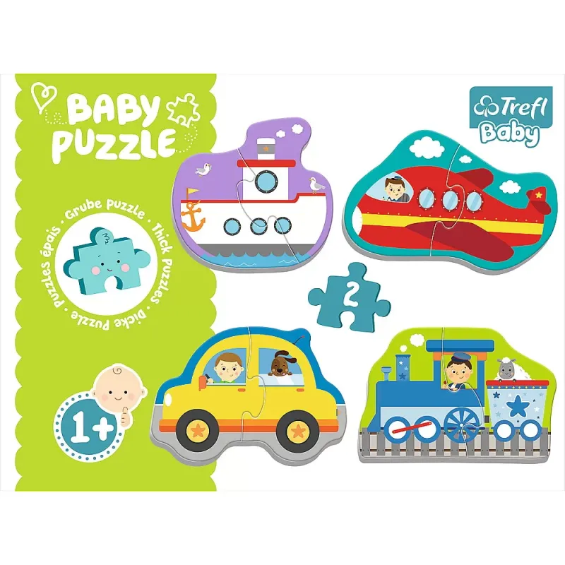 PUZZLE TREFL BABY CLASIC VEHICULE PENTRU TRANSPORT 8 PIESE