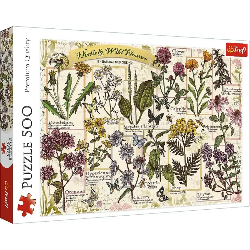PUZZLE TREFL 500 PLANTE ȘI FLORI SALBATICE
