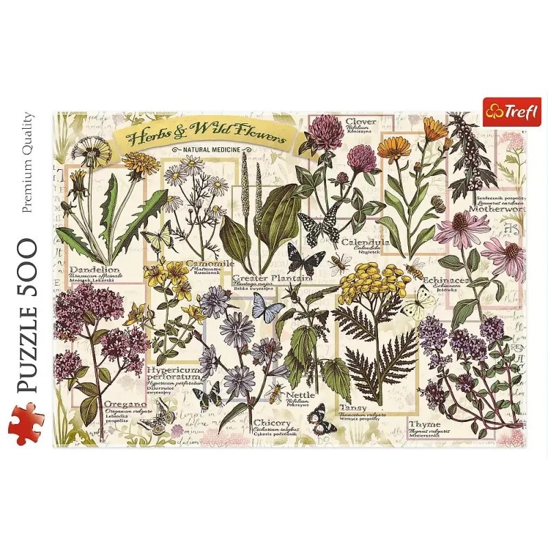 PUZZLE TREFL 500 PLANTE ȘI FLORI SALBATICE