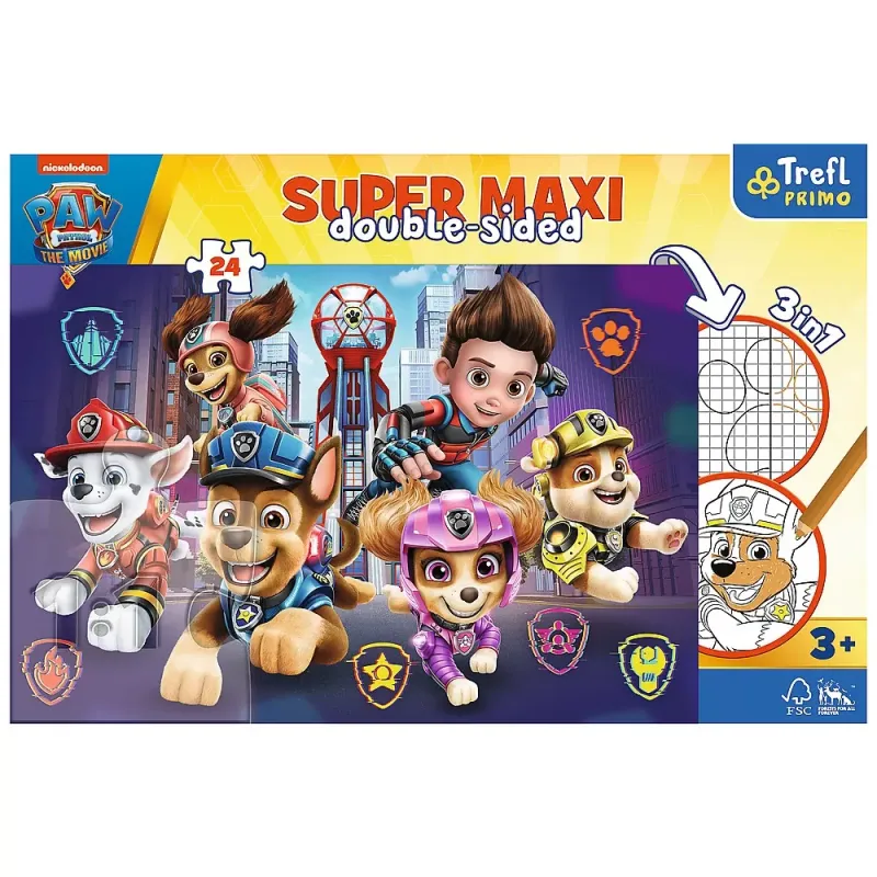PUZZLE TREFL PRIMO 24 SUPER MAXI PATRULA CĂȚELUSILOR ECHIPA CATEILOR