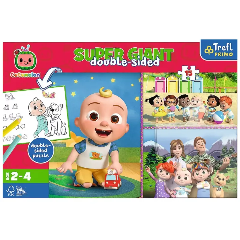 PUZZLE TREFL PRIMO SUPER GIANT 15 COCOMELON