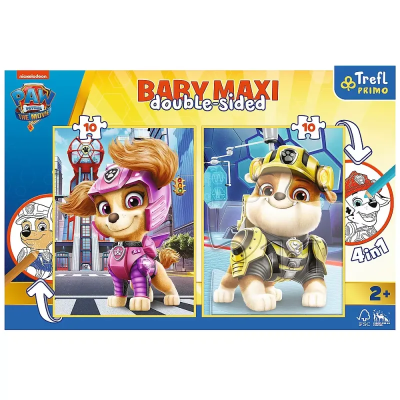 PUZZLE TREFL PRIMO BABY MAXI 2X10 PATRULA CĂȚELUSILOR ECHIPA