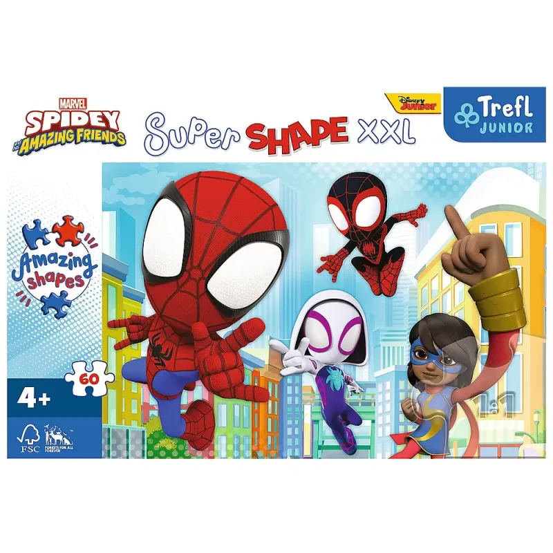 PUZZLE TREFL PRIMO SUPER SHAPE XXL 60 SPIDEY