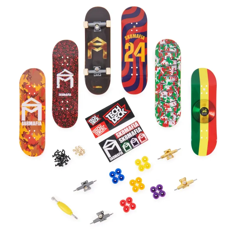 TECH DECK PACHET 6 PIESE CU ACCESORII FINGERBOARD SK8MAFIA