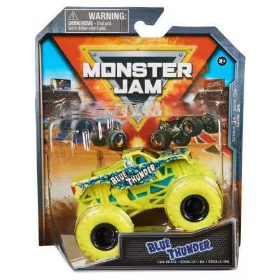 MONSTER JAM MAȘINUȚĂ METALICĂ BLUE THUNDER SCARA 1 LA 64