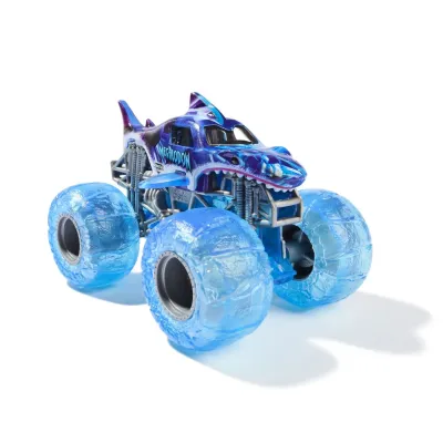 MONSTER JAM MAȘINUȚĂ METALICĂ MEGALODON MOV SCARA 1 LA 64