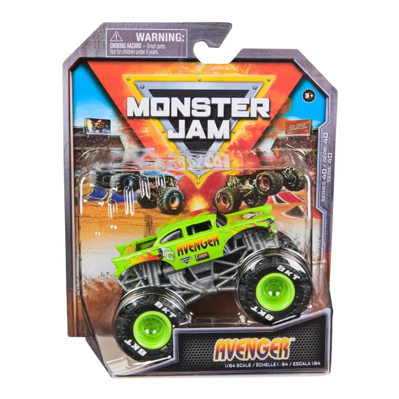 MONSTER JAM MAȘINUȚĂ METALICĂ AVENGER SCARA 1 LA 64