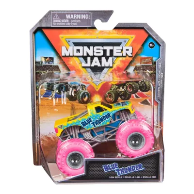 MONSTER JAM MAȘINUȚĂ METALICĂ BLUE THUNDER SCARA 1 LA 64