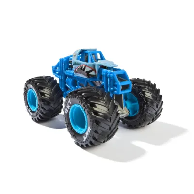 MONSTER JAM MAȘINUȚĂ METALICĂ MEGALODON ALBASTRU SCARA 1 LA 64