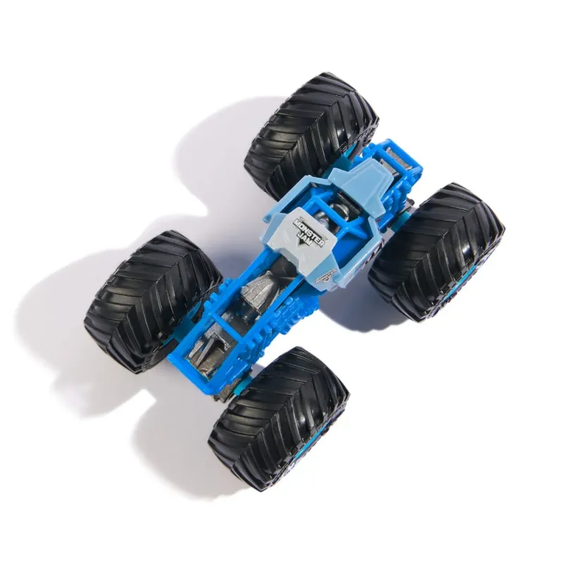 MONSTER JAM MAȘINUȚĂ METALICĂ MEGALODON ALBASTRU SCARA 1 LA 64