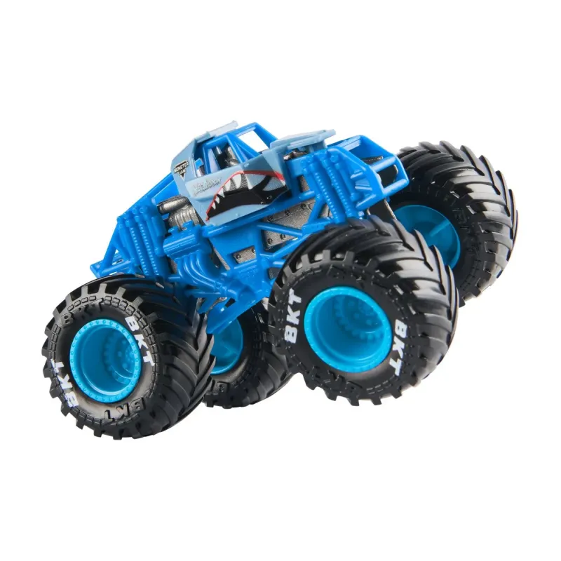 MONSTER JAM MAȘINUȚĂ METALICĂ MEGALODON ALBASTRU SCARA 1 LA 64