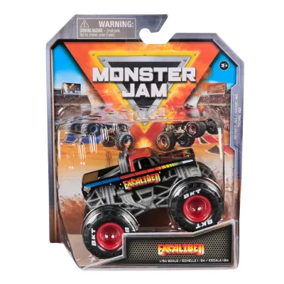 MONSTER JAM MAȘINUȚĂ METALICĂ EXCALIBER SCARA 1 LA 64