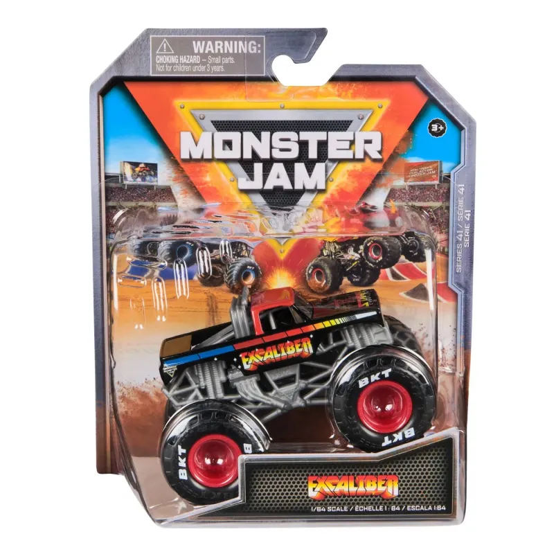 MONSTER JAM MAȘINUȚĂ METALICĂ EXCALIBER SCARA 1 LA 64